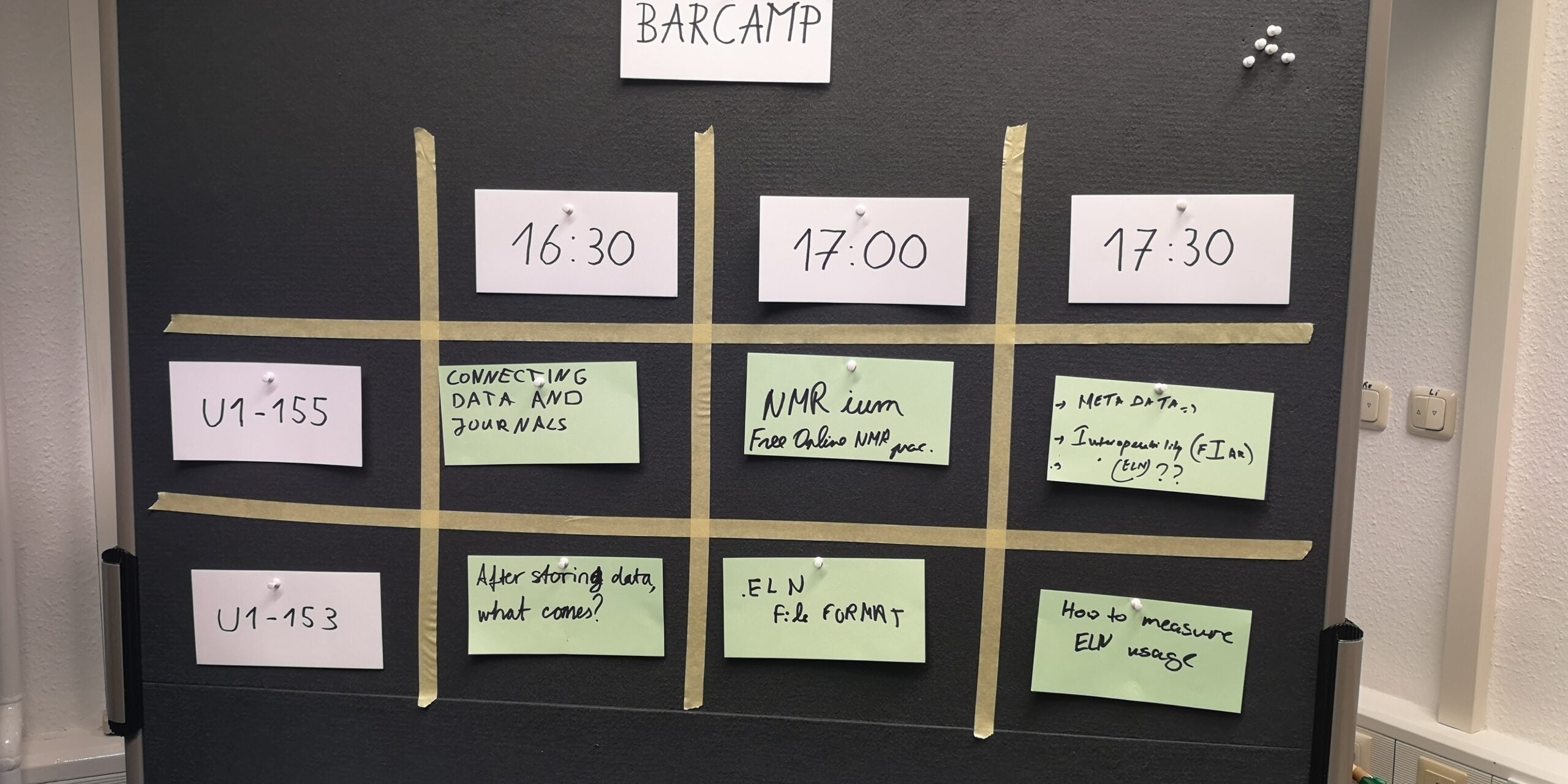 BarCamp-Schedule at the Chemistry Data Days 2023